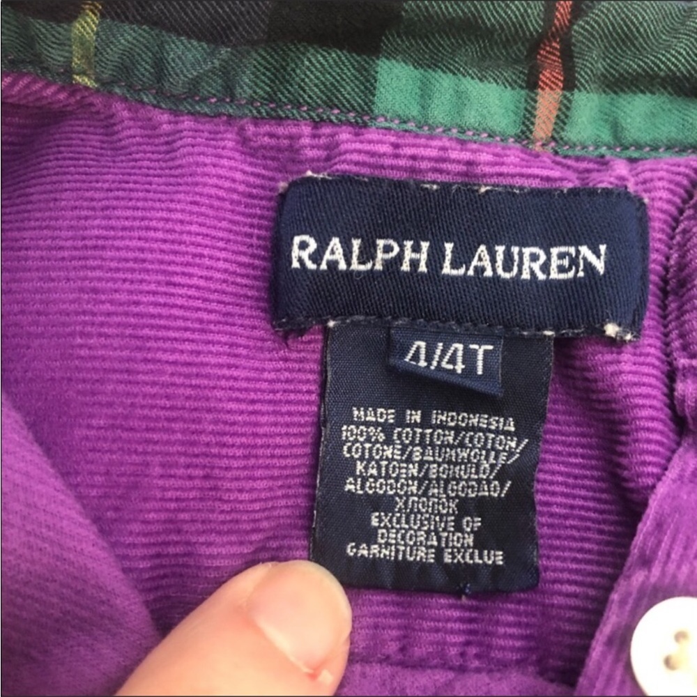 Ralph Lauren Purple Cord Shirtdress - Picture 10 of 11